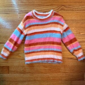 Old Navy Toddler Girls 2t Multicolor Striped Fuzzy Sweater-very soft
